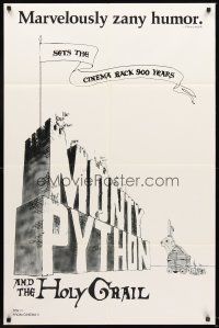4g634 MONTY PYTHON & THE HOLY GRAIL 1sh '75 Terry Gilliam, John Cleese, art of Trojan bunny!