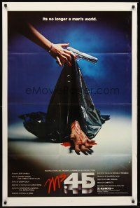 4g641 MS. .45 1sh '82 Abel Ferrara cult classic, cool different bloody hand & bodybag image!