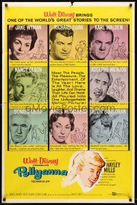 4g710 POLLYANNA 1sh '60 art of winking Hayley Mills, Jane Wyman, Walt Disney!
