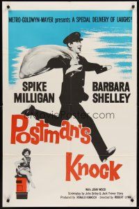4g715 POSTMAN'S KNOCK 1sh '62 wacky mailman Spike Milligan is mixed up with crime & romance!
