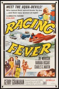 4g733 RACING FEVER 1sh '64 aqua devils who tamed speed-boats by day & racy women at night!