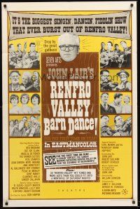 4g743 RENFRO VALLEY BARN DANCE 1sh '66 great images of country western music performers!