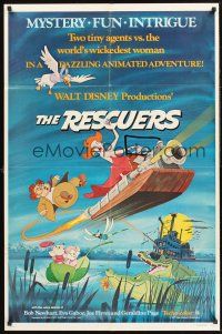 4g745 RESCUERS 1sh '77 Disney mouse mystery adventure cartoon from the depths of Devil's Bayou!