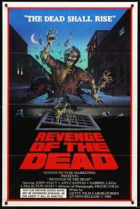 4g751 REVENGE OF THE DEAD 1sh '84 Pupi Avati's Zeder, cool zombie artwork, the dead shall rise!