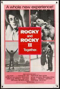 4g767 ROCKY/ROCKY II 1sh '80 Sylvester Stallone boxing classic double-bill, great images!