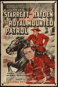 4g778 ROYAL MOUNTED PATROL 1sh '41 art of Canadian Mounties Charles Starrett & Russell Hayden!