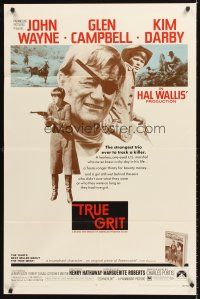 4g933 TRUE GRIT 1sh '69 John Wayne as Rooster Cogburn, Kim Darby, Glen Campbell