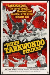 4g967 WHEN TAEKWONDO STRIKES 1sh '74 Jhoon Rhee, the cry of death, cool kung fu images!