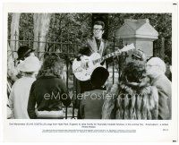 4h056 AMERICATHON 8x10 still '79 Elvis Costello plays guitar & sings in Hyde Park to raise money!