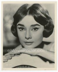 4h073 AUDREY HEPBURN 8x10.25 still '57 beautiful super close up from Love in the Afternoon!