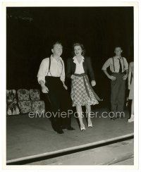 4h077 BABES ON BROADWAY 8x10 still '41 great full-length image of Mickey Rooney & Judy Garland!