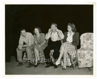 4h079 BABES ON BROADWAY candid 8x10 still '41 Mickey Rooney clowns for Judy Garland & others!