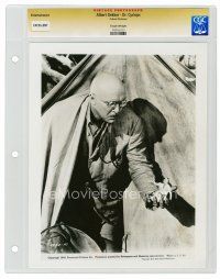 4h182 DOCTOR CYCLOPS slabbed 8x10 still '40 special FX image of Albert Dekker holding tiny person!