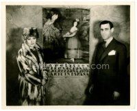4h183 DOLORES COSTELLO 8x10 still '29 in really cool fur coat standing by painting in Spain!