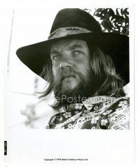 4h186 DONALD SUTHERLAND 8x10 still '70 great close up in cowboy hat from Alex in Wonderland!