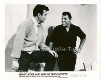 4h185 DON'T KNOCK THE TWIST 8x10 still '62 great close up of Chubby Checker & Lang Jeffries!