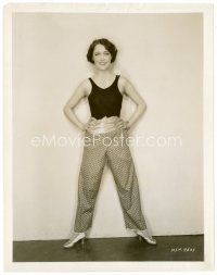 4h196 DOROTHY SEBASTIAN 8x10 still '20s latest fashion of wearing pajama bottoms over bathing suit!