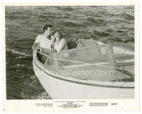 4h204 DR. NO 8x10 still '62 Sean Connery as James Bond holds Ursula Andress on boat!