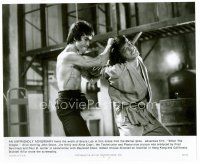4h220 ENTER THE DRAGON 7.75x9.25 still '73 Bruce Lee dispatching his adversary, kung fu classic!
