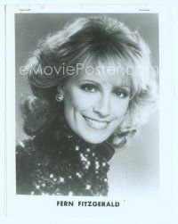 4h229 FERN FITZGERALD 8x10 publicity still '80s head & shoulders portrait with attached resume!