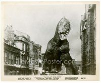 4h252 GIANT BEHEMOTH 8x10 still '59 best close up of massive dinosaur monster smashing city!