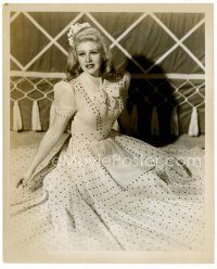 4h255 GINGER ROGERS 8x10 still '30s close up of the pretty actress kneeling in cool dress!