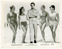 4h259 GIRL HAPPY 8x10 still '65 Elvis Presley between four sexy beach babes by Blake Roberts!