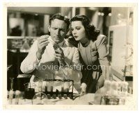 4h299 I TAKE THIS WOMAN 8x10 still '39 Hedy Lamarr watching Spencer Tracy in laboratory!