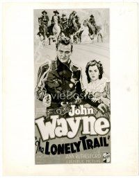 4h394 LONELY TRAIL 8x10 still '36 three-sheet image of cowboy John Wayne & Ann Rutherford!
