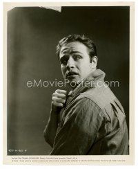 4h491 ON THE WATERFRONT 8x10 still '54 classic image of Marlon Brando from one-sheet!