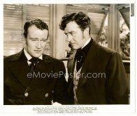 4h547 REAP THE WILD WIND deluxe 8x10 still '42 close up of worried John Wayne & Ray Milland!