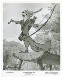 4h576 ROBIN HOOD 8x10 still '73 Walt Disney's cartoon version, best full-length image of Robin!