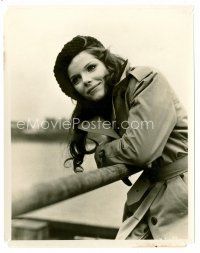 4h600 SAMANTHA EGGAR 8x10 still '70 close up in trench coat & beret from The Walking Stick!