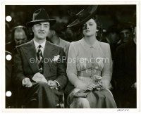 4h613 SHADOW OF THE THIN MAN 8x10 key book still '41 seated close up of William Powell & Myrna Loy!