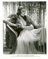 4h619 SHIRLEY ROSS 8x10 still '37 the pretty actress close up seated in chair & wearing fur boa!