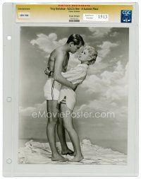 4h652 SUMMER PLACE slabbed 7.5x9.5 still '59 Sandra Dee & Troy Donahue in young lovers classic!