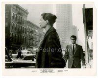 4h666 SWEET SMELL OF SUCCESS 8x10 still '57 Tony Curtis walks up to Susan Harrison on street!