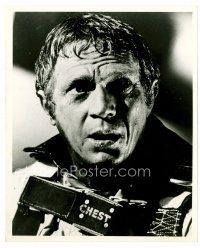 4h699 TOWERING INFERNO 8x10 still '74 great close up of fire chief Steve McQueen!