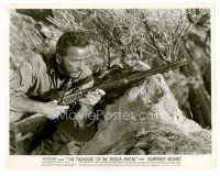 4h700 TREASURE OF THE SIERRA MADRE 8x10 still '48 Humphrey Bogart hiding behind rock with rifle!