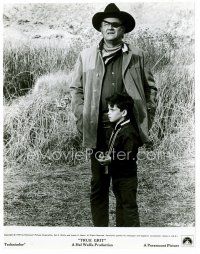 4h702 TRUE GRIT candid 7.75x9.75 still '69 full-length John Wayne in costume with his son Ethan!