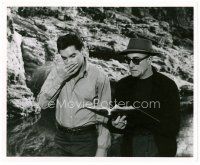 4h762 WILD IN THE COUNTRY 8x10 still '61 director Philip Dunne goes over script with Elvis Presley!