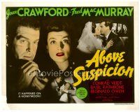 4h009 ABOVE SUSPICION color 8x10 still '43 Joan Crawford, Fred MacMurray, looks like a title card!