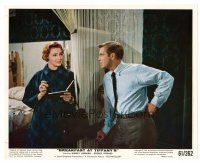 4h013 BREAKFAST AT TIFFANY'S color 8x10 still '61 close up of George Peppard & Patricia Neal!