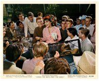 4h036 WHEN THE BOYS MEET THE GIRLS color 8x10 still '65 Connie Francis & Harve Presnell with mail!