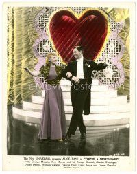 4h037 YOU'RE A SWEETHEART color 8x10 still '37 Alice Faye & George Murphy dancing full-length!