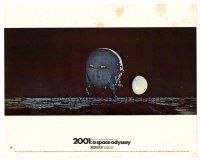 4h006 2001: A SPACE ODYSSEY color English FOH LC #14 '68 Stanley Kubrick, c/u pod landing on moon!