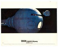 4h007 2001: A SPACE ODYSSEY color English FOH LC #15 '68 Kubrick, pod approaching ship in space!