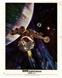4h008 2001: A SPACE ODYSSEY color English FOH LC #16 '68 Kubrick, cool vertical art by Bob McCall!