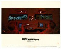 4h004 2001: A SPACE ODYSSEY color English FOH LC '68 close up of Dullea & Lockwood at controls!