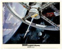 4h005 2001: A SPACE ODYSSEY color English FOH LC '68 Stanley Kubrick, art of space wheel by McCall!